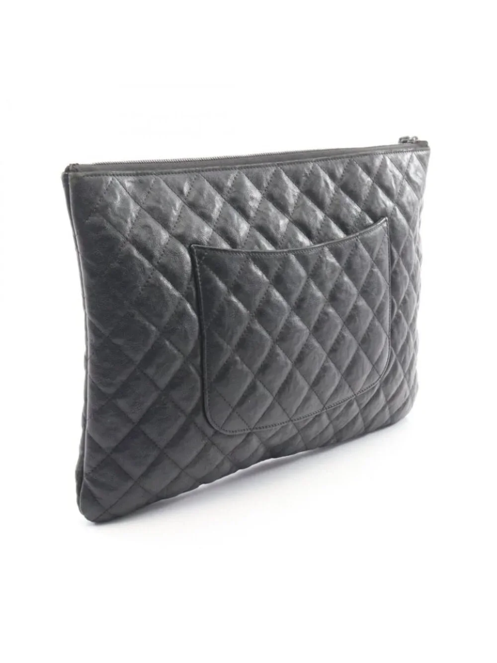 Chanel Clutch Quilted Black Leather